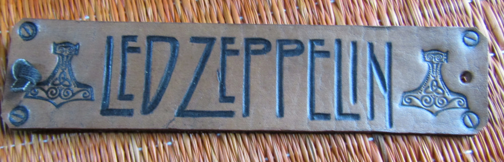 Bratara artizanat embosata LED ZEPPELIN