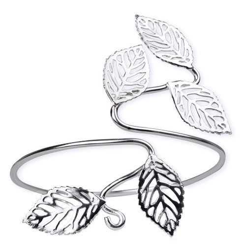 BA5000 Bratara de bronz placat cu argint - Leaves