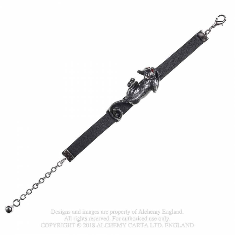 Bratara A126  Cat Sith Leather Wriststrap