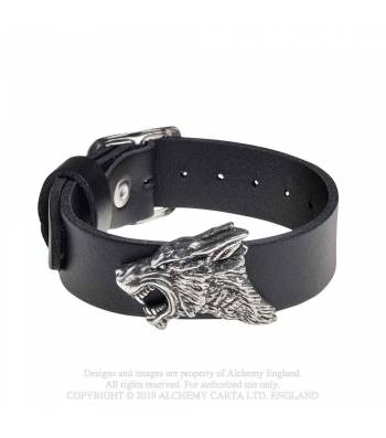 Bratara A132 Dark Wolf Leather Wriststrap