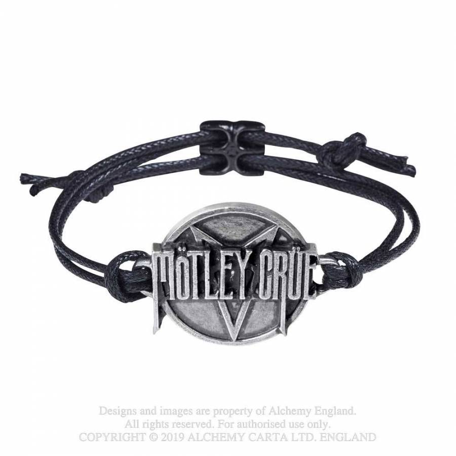 Bratara HRWL455 Motley Crue: Pentagram Disc bratara de piele