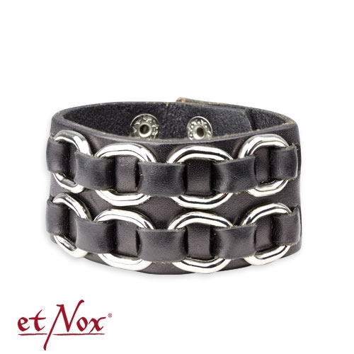 Bratara din piele UA3023 etNox - bracelet Oval Metal leather with zinc alloy