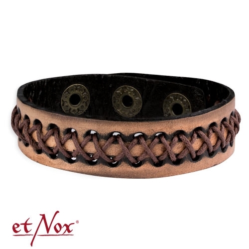 Bratara piele UA4128 etNox - bracelet Indian Summer leather with zinc alloy