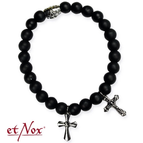 Bratara  SA016  etNox - bracelet Double Cross stainless steel