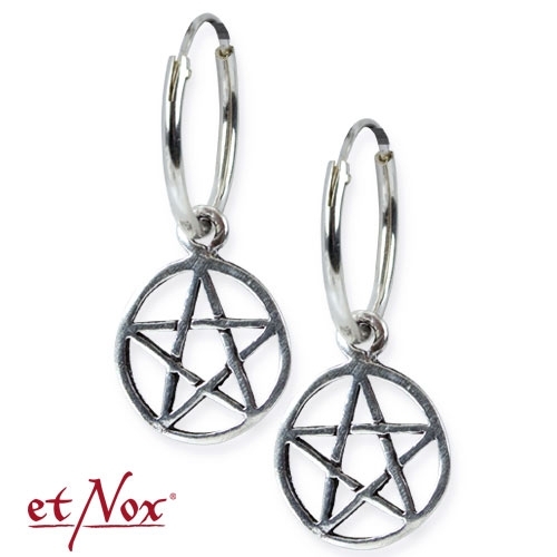 O166 Cercei de argint - Pentacle