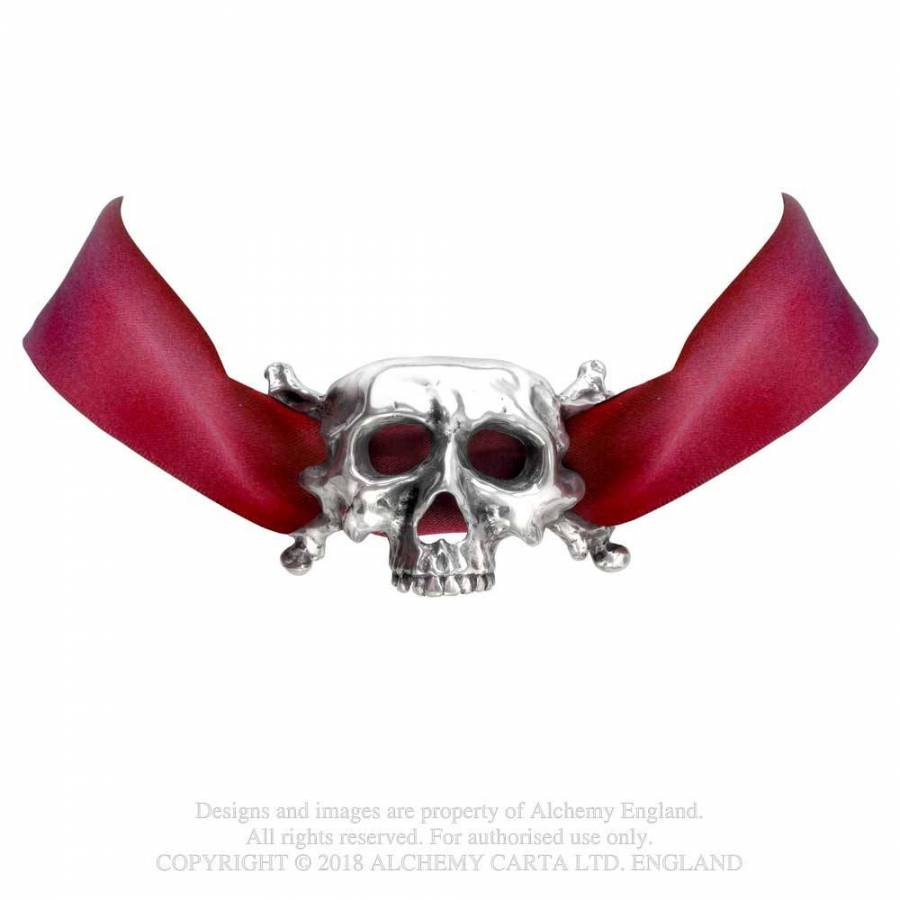 Choker - medalion (4.1x7.1cm) cu panglica  P665  I Dieth Choker