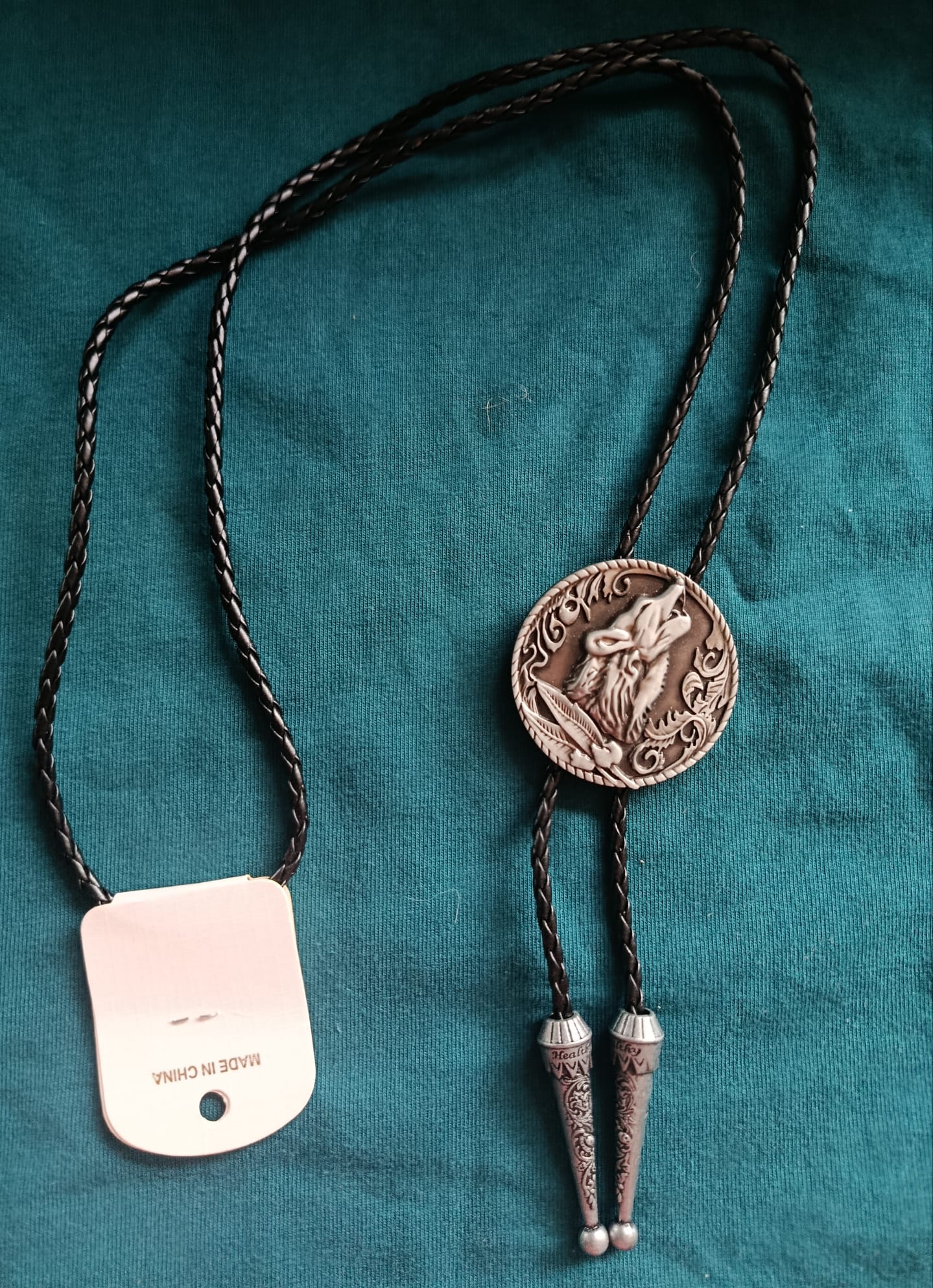 Cravata tip Bolo Silver Wolf