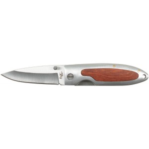 Cutit Jack, argintiu, cu maner de inox si insertii de lemn (Art.44583B)