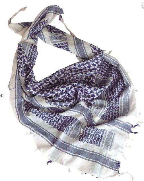 Esarfa multifunctionala Art. No. 12617000 WHITE/BLUE SHEMAGH SCARF