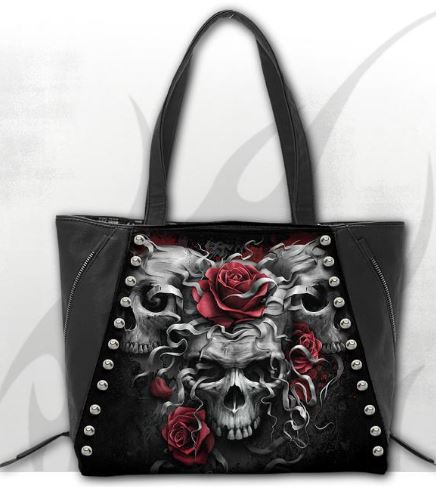 Geanta dama  E024A306 SKULLS N ROSES - Tote Bag - Top quality PU Leather Studded