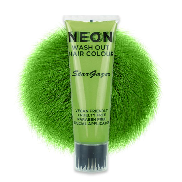 Gel de par colorant fosforescent - Neon Green Wash Out Hair Colour