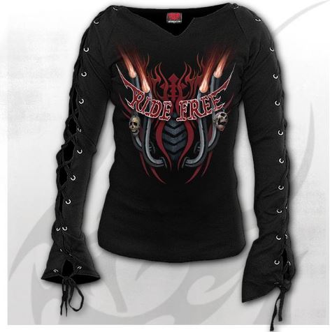 Girlie T194F412 RIDE FREE - Laceup Sleeve (Lichidare Stoc!)