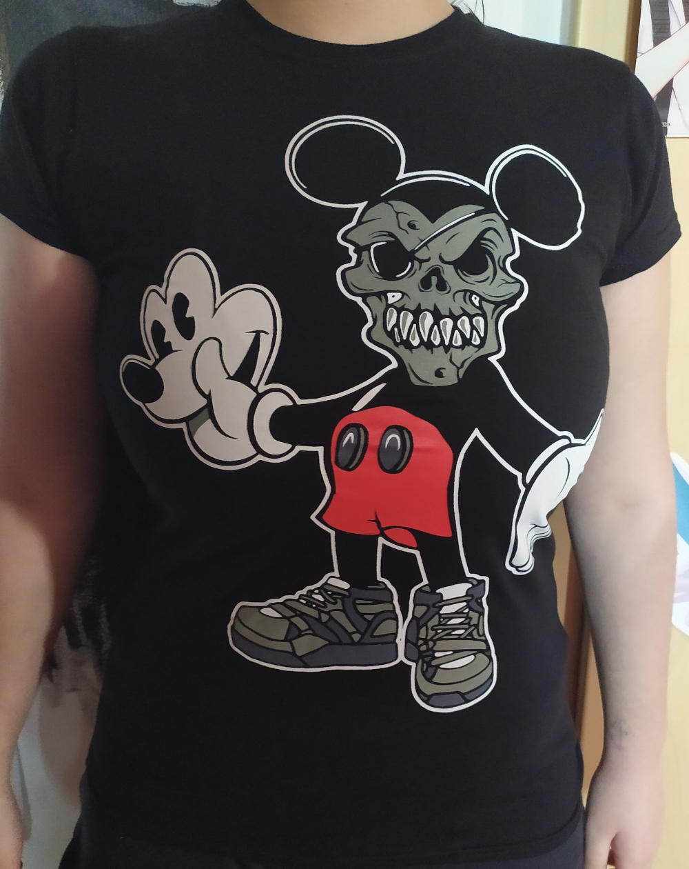 Girlie Gildan The Real Face of Mickey Mouse