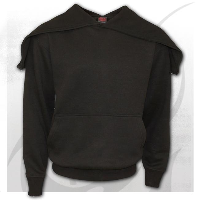 Hanorac negru fara imprimeu  P003M477   METAL STREETWEAR - Split Zip Hoody Black