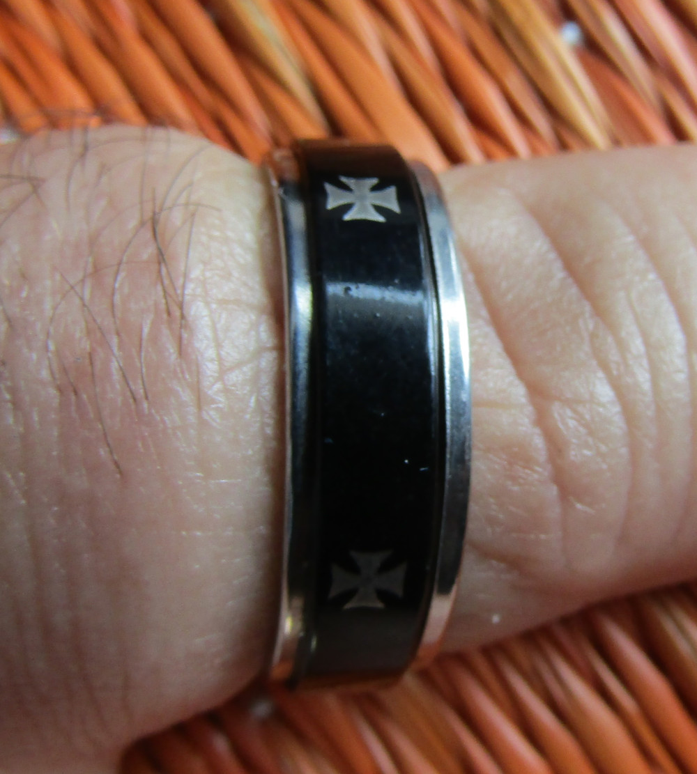 Inel antistres cu cruce de fier (iron cross)