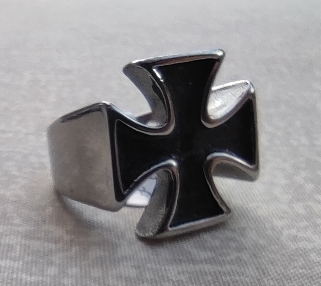Inel de inox Biker Ring Simple Iron Cross BRU 85