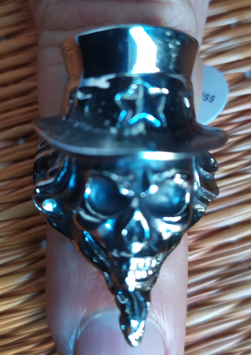 Inel de inox Biker Ring Uncle Skeleton Sam  BRU24