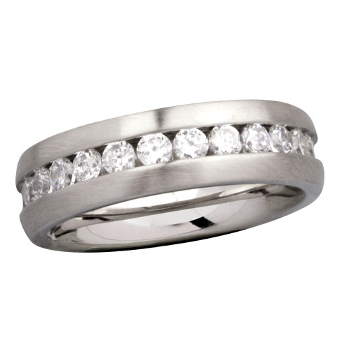 SR1011M Inel mat de inox cu zirconiu - Fine Steel 6 mm