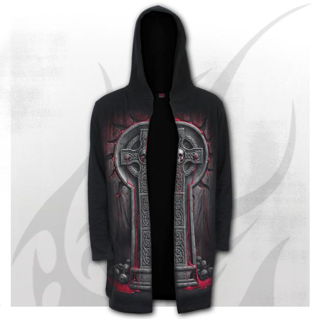 Jacheta tip cardigan D087M478  BLEEDING SOULS - Occult Hooded Cardigan