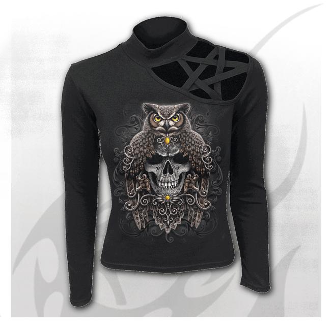 Longsleeve dama L047F477 - DEATH WISDOM Pentagram Shoulder