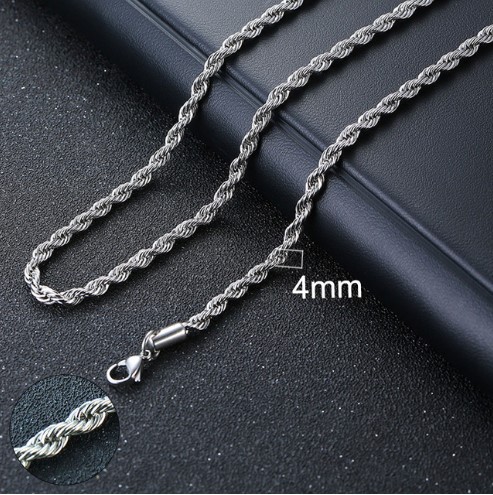 Lantisor impletit din inox Cuban Chain 55 mm