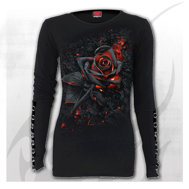 Longsleeve dama  K048F459 BURNT ROSE - Buckle Cuff Long Sleeve Top
