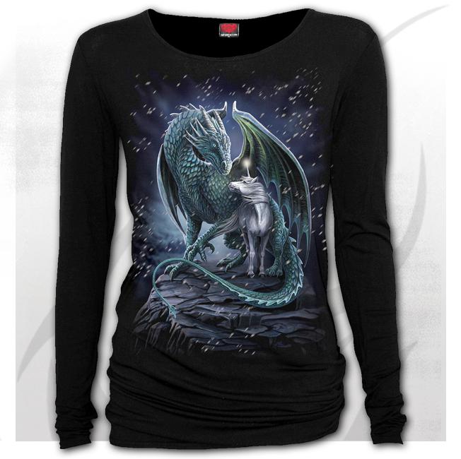 Longsleeve  F051F440   PROTECTOR OF MAGIC - Baggy Top Black