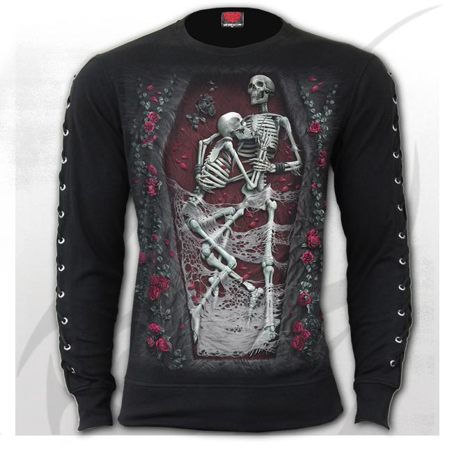 Longsleeve  K061M325   REST IN PEACE - Laceup Sleeve Gothic Top