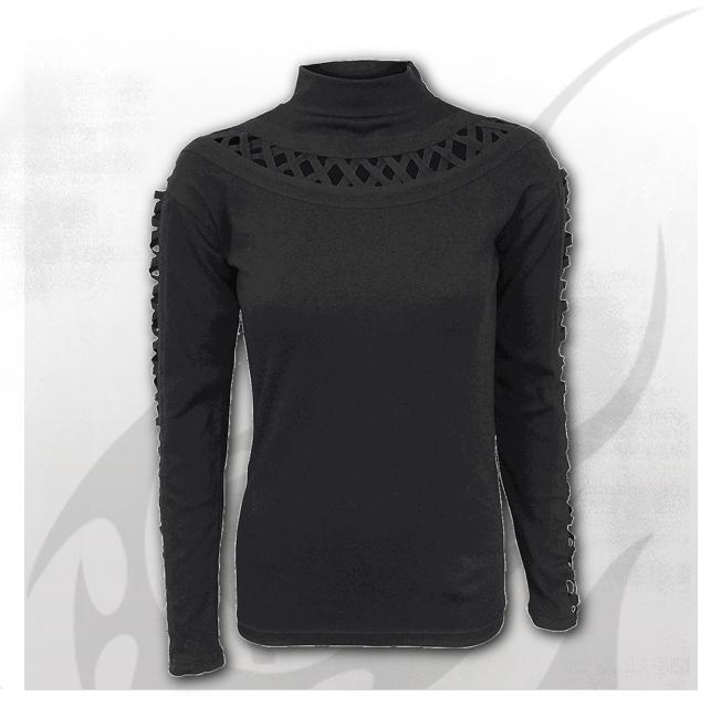 Longsleeve P001F476  GOTHIC ELEGANCE - Waterfall Slits Longsleeve Top