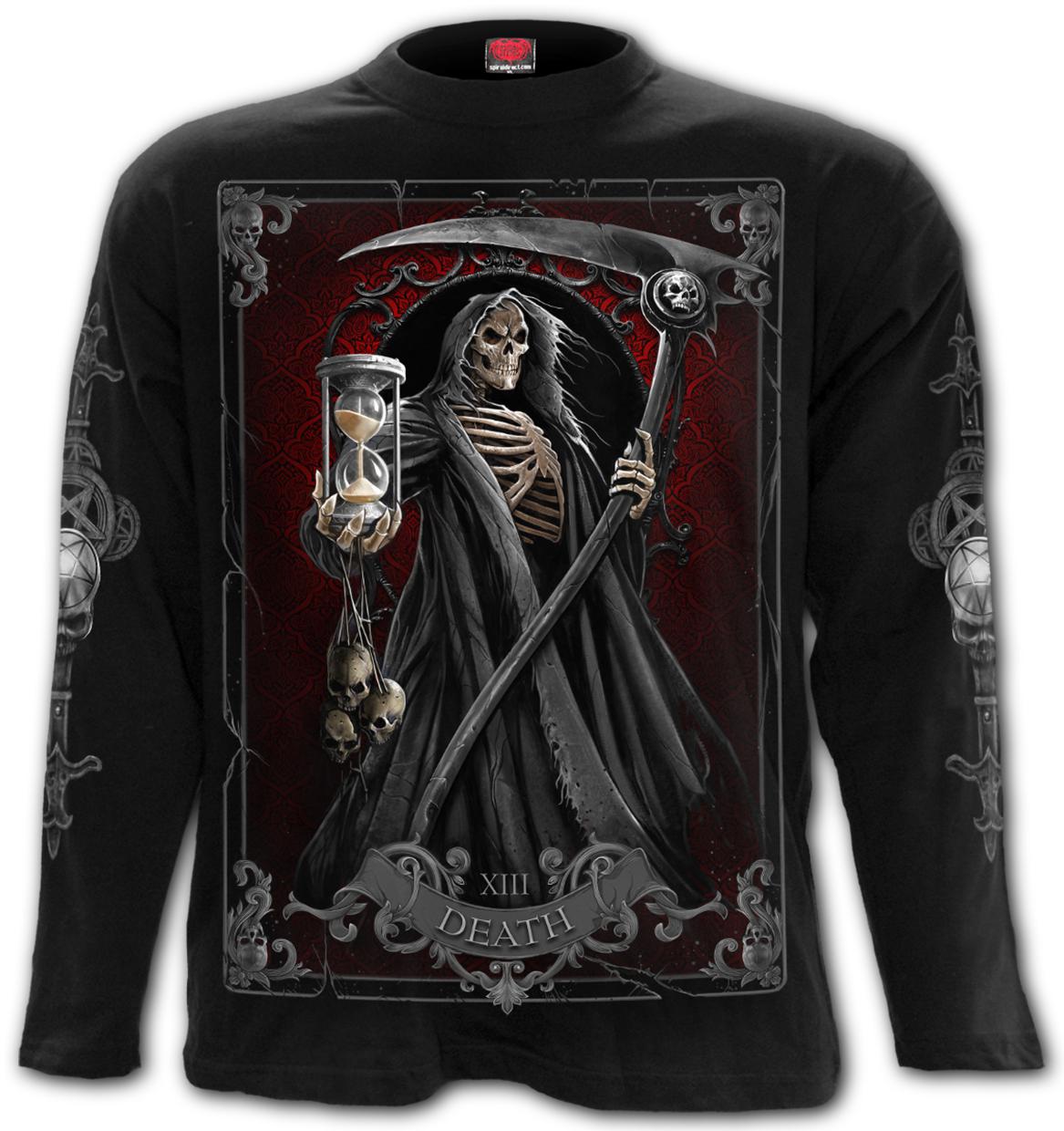 Longsleeve T202M301 DEATH TAROT - Longsleeve T-Shirt Black