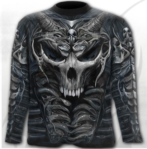 Longsleeve W030M304 Skull Armour -allover printed - OFERTA SPECIALA!