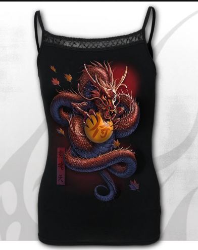 Maieu dama dragon E033G092 SAMURAI - Cross Trim Camisole