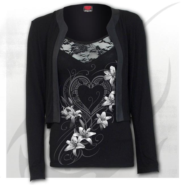 Maieu dama plus cardigan tip bolero  (set)    F029F451  PURE OF HEART - 2in1 Lace Vest Cardigan