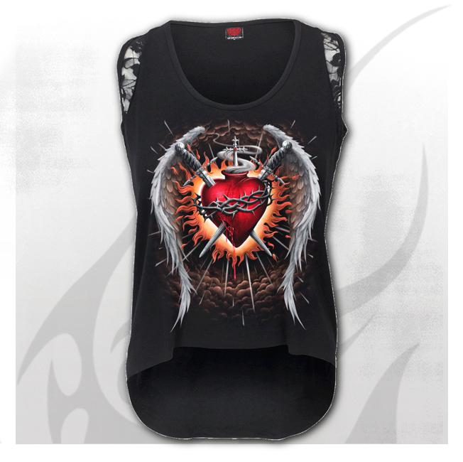 Maieu dama  T173G090  SACRED WINGS - Under-laced Skater Vest