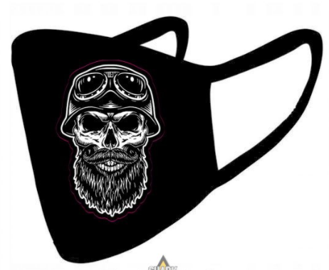 Masca de bumbac brodata OLD BIKER