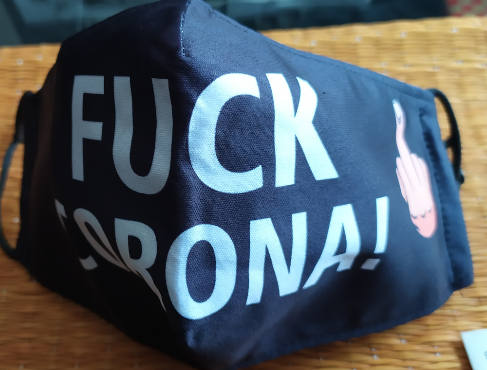 Masca reutilizabila reglabila FUCK CORONA (JHN)