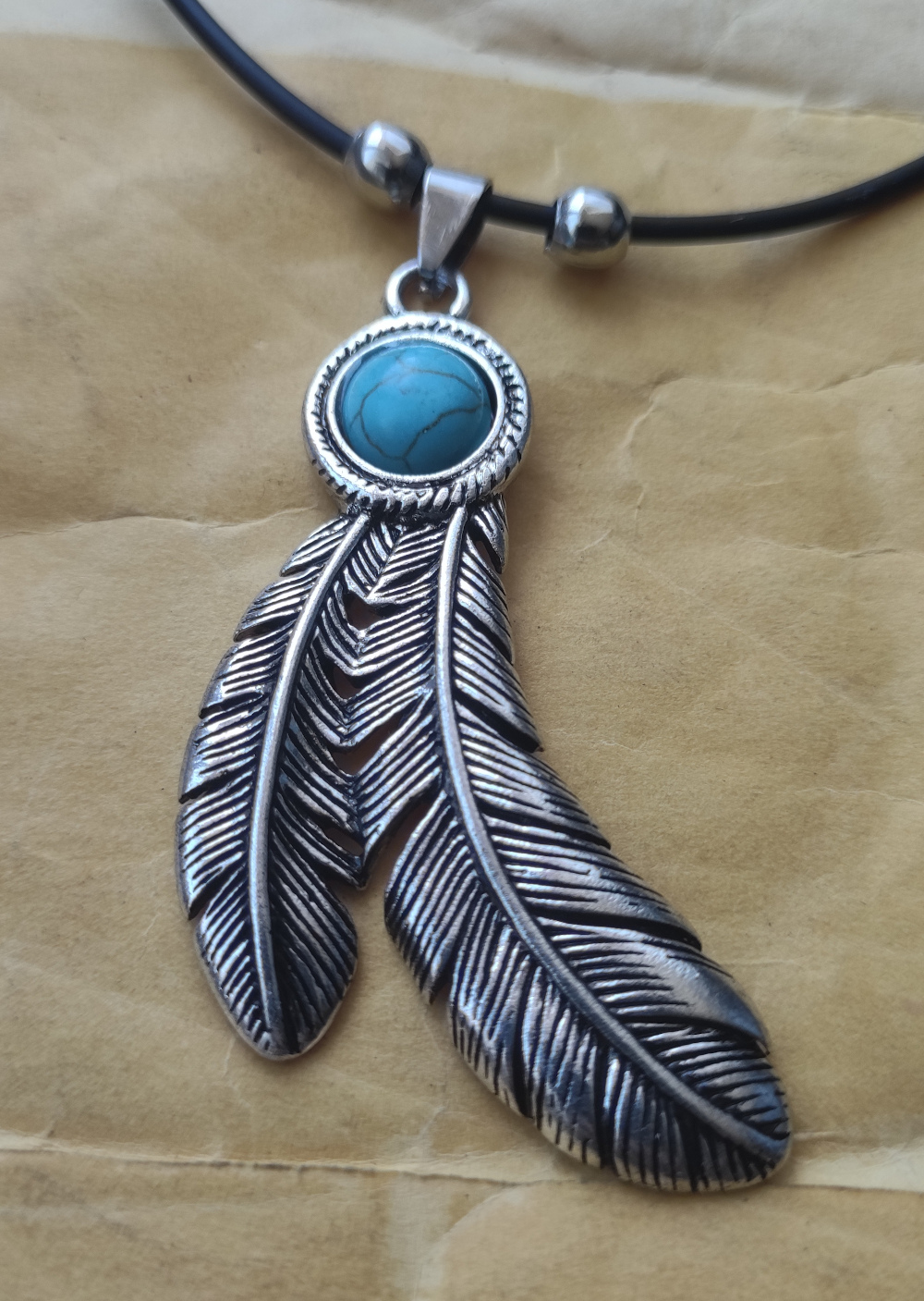 Medalion de alpaca Feathers (Colectia Antique)