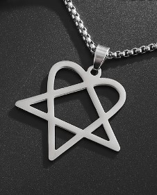 Medalion de inox HEARTAGRAM (JBG)