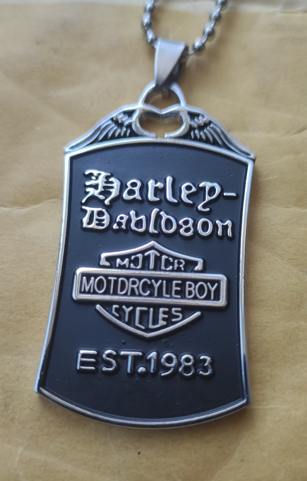 Medalion inox Harley Davidson Est.1983 (colectia Motorbike)