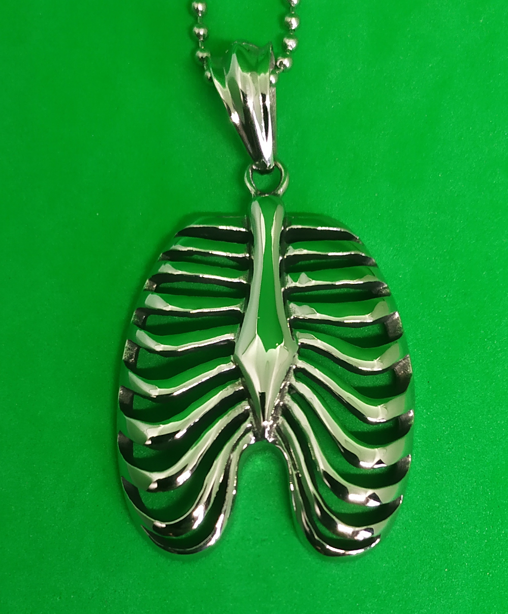 Medalion masiv de inox Cutie toracica PRU33