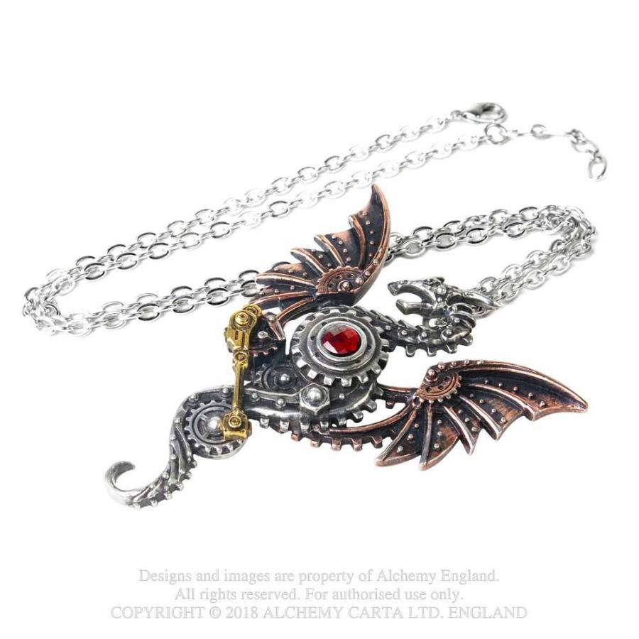 Medalion P737 Blast Furnace Behemoth Necklace (medalion steampunk cu lantisor)