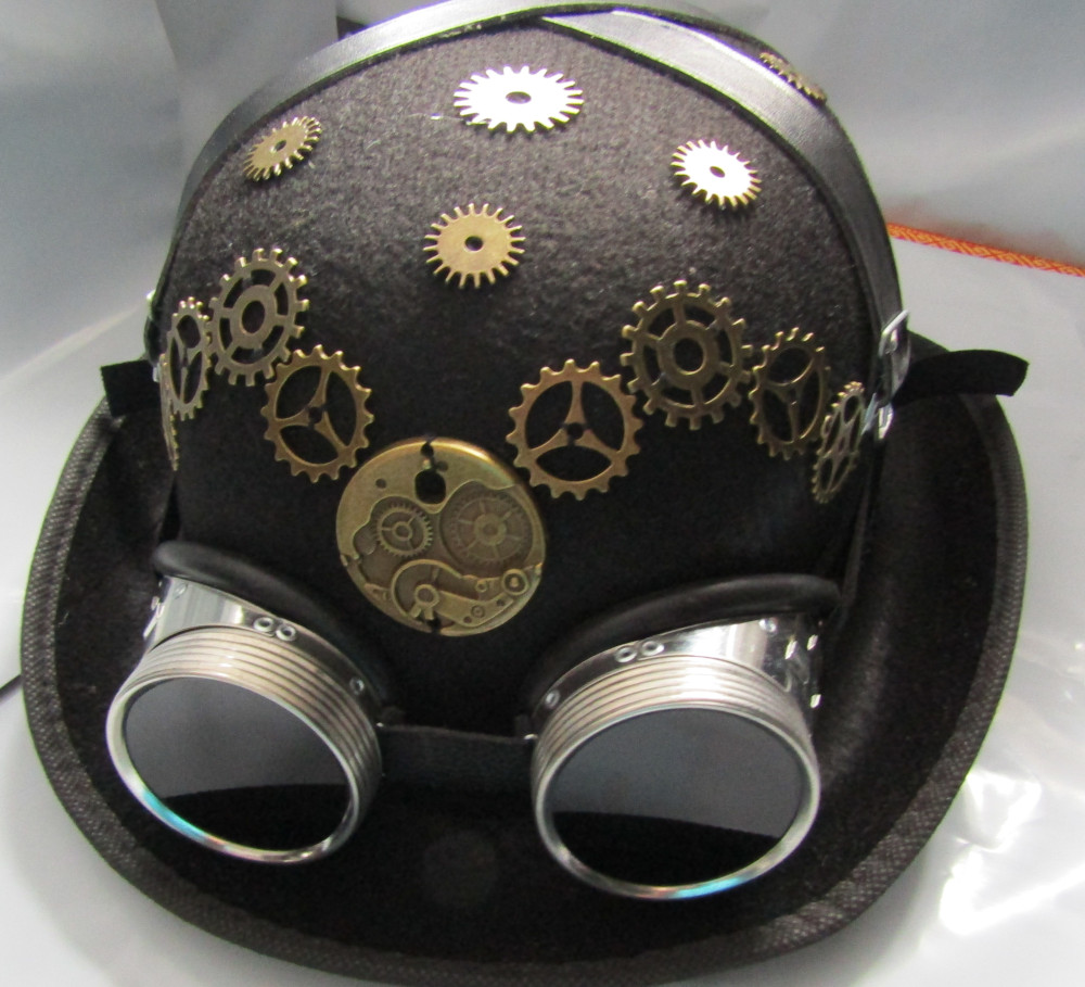 Palarie tip Bowler Steampunk Vintage model 2