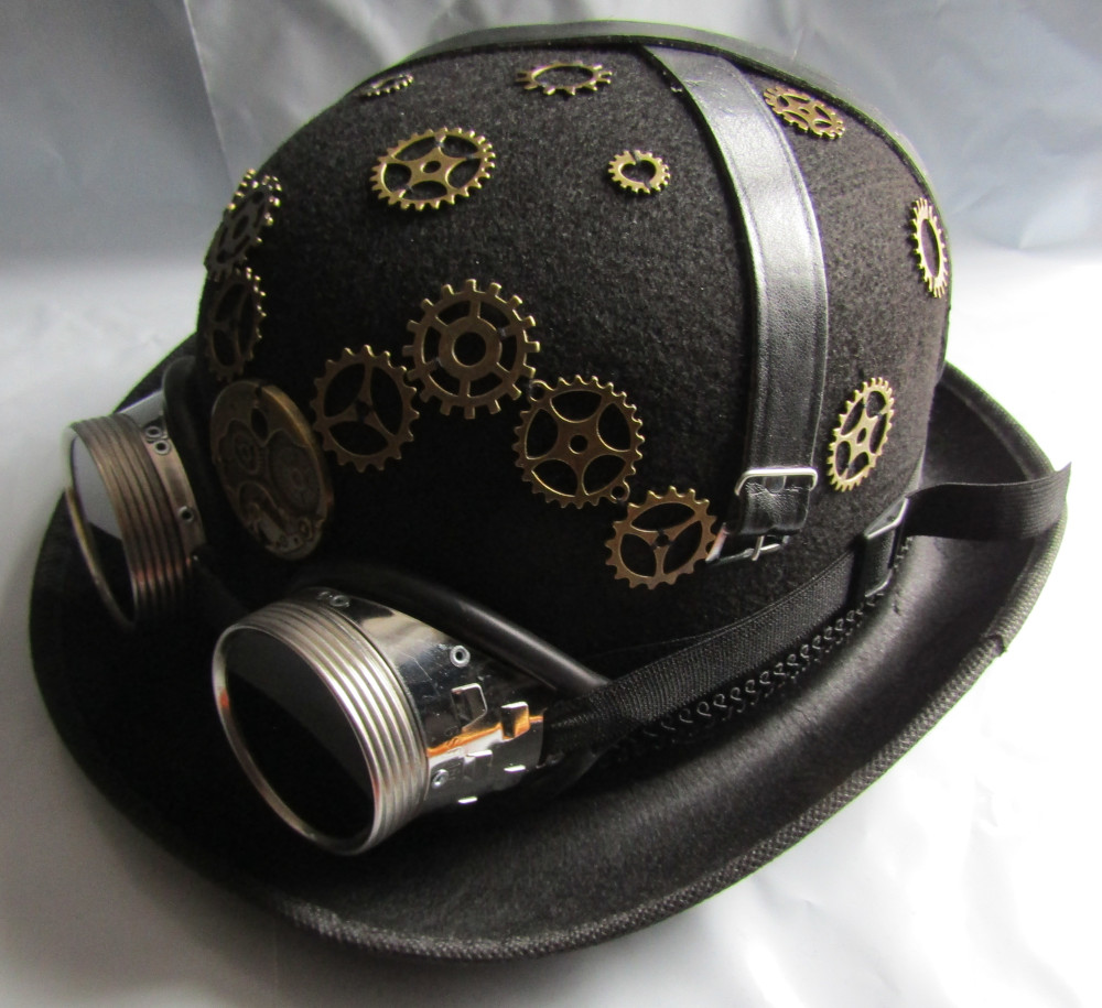 Palarie tip Bowler Steampunk Vintage model 3