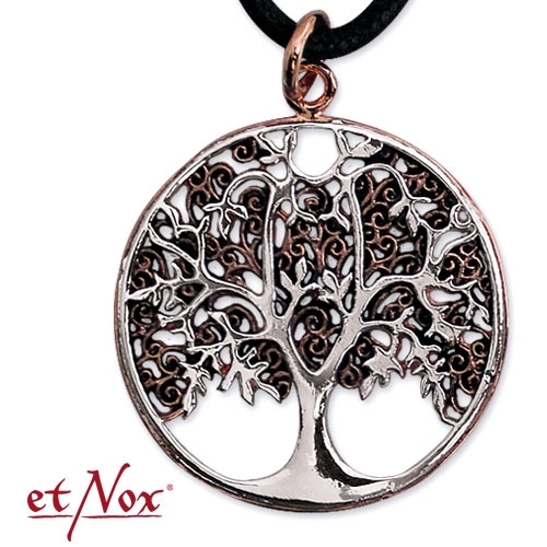 BK5501-2 Pandantiv de bronz placat cu argint - Tree of Life