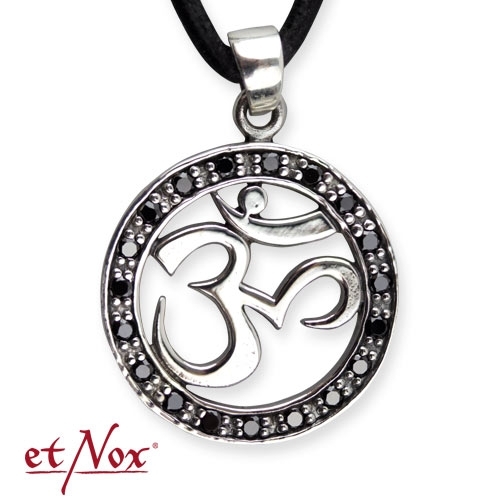 K845 Pandantiv de argint cu zirconiu - Black Silver OM