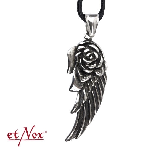 SK5502 Pandantiv de inox Wing with rose