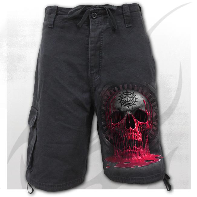 Pantaloni bermude D087M701  BLEEDING SOULS - Vintage Cargo Shorts Black