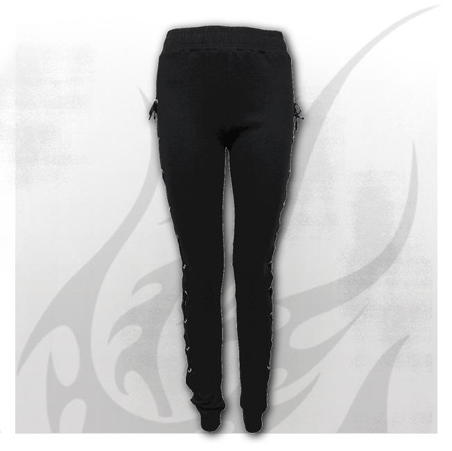 Pantaloni dama P002G462 GOTHIC ROCK - High Waisted Side Lace Up Leggings