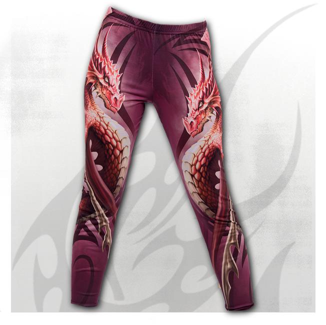 Pantaloni dama tip leggins Dragon  T119G456   WYVERN - Allover Comfy Fit Leggings Black