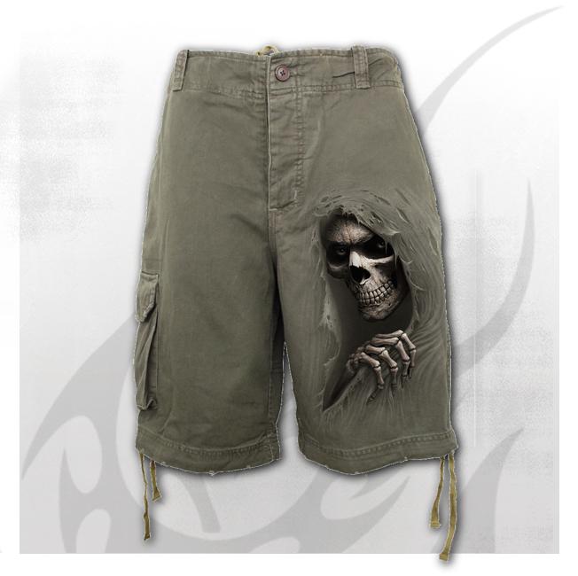 Pantaloni tip bermude   M028M702  GRIM RIPPER - Vintage Cargo Shorts Olive